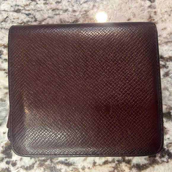 Louis Vuitton Dark Brown Leather Card Holder EUC